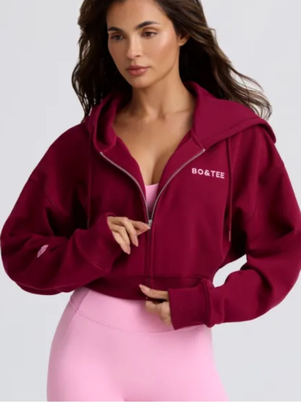 Bo+Tee Valentines Cropped Hoodie
